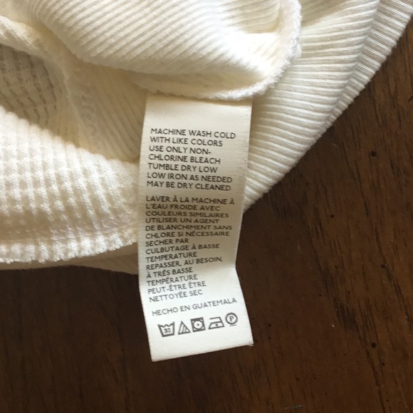 Free People Santa Clara Thermal Long Sleeve top in Alabaster  Size m NWT - Picture 6 of 7